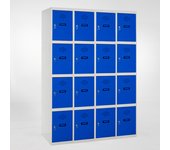 Taquilla metálica casillero de 16 puertas y 4 alturas 180x50x25cm