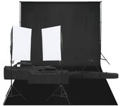 Kit de estudio fotográfico con set de luces y fondo