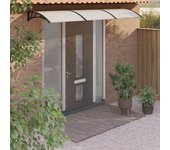 Toldo parasol | marquesina puerta policarbonato negro y transparente 300x75 cm cfw28874