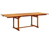 Mesa de comedor jardín madera maciza acacia (160-240)x100x75 cm