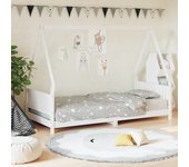 Estructura de cama para niños madera de pino blanco 90x190 cm