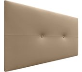 Dhome cabecero de polipiel pro cabeceros cabezal tapizado cama lujo (marrón claro, 105cm)