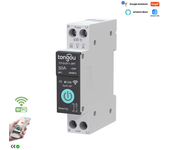 Interruptor inteligente wifi de 50 a para alexa, asistente de google, control remoto por aplicación, con medición, control por voz y temporizador