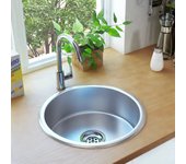 Fregadero de cocina | lavabo con colador y sifón de acero inoxidable cfw135913