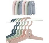 Perchas plegables de 6 piezas, perchas de viaje portátiles plegables, perchas de plástico, perchas plegables portátiles para secar ropa, leva