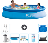 Paquete de piscina - intex - alrededor - 366x366x76 cm + accesorios a1002