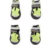 4 botines para perros, zapatos transpirables de malla de goma para perros, botas de invierno ajustables para perros