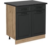 Vicco mueble bajo de cocina r-line, antracita casa de campo, 80 cm , et antracita