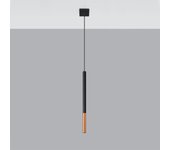 Sottile lampada a sospensione 8 cm nera, rame g9 lámpara colgante slim 8cm negro, cobre g9