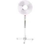Ventilador de pie blanco con luz giratorio 16 pulgadas oscilante 128360b