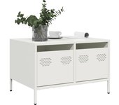 Maison exclusive - mueble para tv acero laminado en frío blanco 68x50x43,5 cm