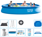 Paquete de piscina - intex - alrededor - 457x457x84 cm + accesorios a1188