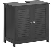 Armario para el debajo del lavado,2 puertas y 2 estantes interior l 60 x p 35 x h 58 cm gris frg237-dg sobuy es