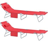 Set de 2 tumbonas, tumbona inclinable de acero plegable con almohada playa piscina jardín mecedora ogs35-rx2 sobuy es