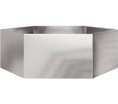 Jardinera hexagonal de acero inoxidable 138x120x45 cm