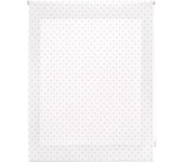 Blindecor estor enrollable tela blanco con motas rosas 100 x 180 cm