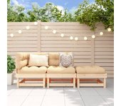 Juego de muebles de jardín 3 piezas | conjunto de comedor | conjunto de descanso madera maciza de pino cfw540648