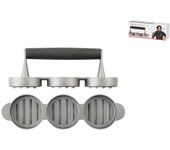 Prensa triple para hamburguesas, aluminio, ø 7 cm, alessandro borg h&h