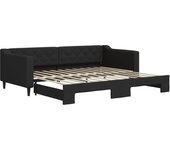 Sofá cama nido tela negro 90x200 cm