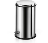 Lineabeta - sestei cubo de basura de acero pulido con tapa y cubo 5 l