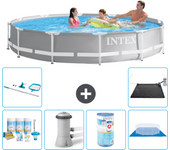 Paquete de piscina - intex - alrededor - 366x366x76 cm + accesorios a1944