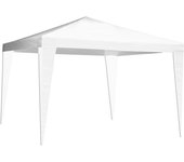 Cenador de acero 3x3 m con lona de polietileno blanco oasis