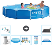 Paquete de piscina - intex - alrededor - 366x366x76 cm + accesorios a1786