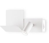 Ideal lux komodo-2 luz de lectura led blanca, interruptor incorporado, 3000 k, no regulable