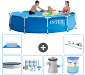 Paquete de piscina - intex - alrededor - 305x305x76 cm + accesorios a1512