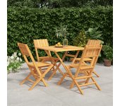 Juego de comedor para jardín 5 piezas，conjunto de comedor de exterior，conjunto de jardín madera maciza de teca cfw899691