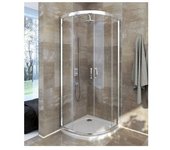 Mampara de ducha circular cristal transparente linea essentialcm 90 ap.52 p.cromo v.transp