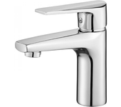 Grifo monomando para lavabo de baño con desagüe emergente y aireador ahorrador de agua, talla m, cromado