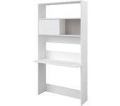 Escritorio oficina queen con estanteria color blanco 105 cm