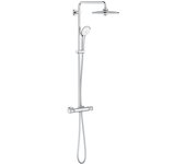 Columna de ducha redonda cromo con termostato 27296003 euphoria system 260 de grohe