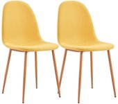 Pack 2 sillas de comedor lino nuova amarillo 91x51x44cm thinia home