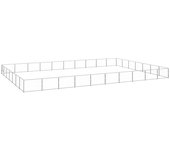 Perrera plateada 70 m² acero v4605 1000 x 700 x 70 cm / plateado