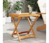 Mesa de jardín plegable 50x50x50 cm madera maciza de acacia