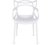 Pack 4 sillas polipropileno concha color blanco, 51.5 cm(ancho ) 82.5 cm(altura) 57 cm(fon