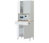 Alacena cocina colin 4 puertas blanco artik (blanco mate) - roble canadian 72 x 186 x 40 cm