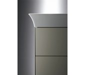Lavabo tulip blanco, ancho 750mm, sin agujero para grifo, con rebosadero, 1, 23637500601, color: blanco