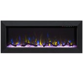 Chimenea eléctrica con marco metal negro munich 50 127cm