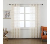 Cortina luminosa estampada con farol 140*260cm beige-individual