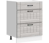 Mueble bajo de cocina lucca madera contrachapada gris sonoma