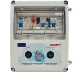 Cuadro maniobra transformador 50w bomba 2 cv reloj clorador mando distancia