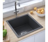 Maison exclusive - fregadero hecho a mano acero inoxidable negro