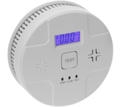 Detector de humo autónomo con indicadores led, pantalla lcd y alarma acustica