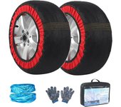 Paquete de 2 calcetines de nieve para neumáticos de coche, alternativa a las cadenas de nieve para neumáticos, para turismos, suv y camiones, 6008