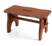 Taburete madera oscura 21 cm alto marrón h&h