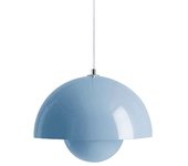 Lámpara colgante moderna, lámpara colgante de techo con bombilla, accesorios de iluminación para decoración del hogar, luz cálida, 23 cm (azul)