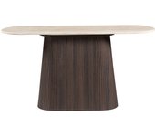 Consola de madera dm en color marrón de 150x40x78cm